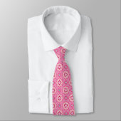 Pink und Blumenmuster Krawatte (Gebunden)