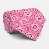 Pink und Blumenmuster Krawatte (Gerollt)