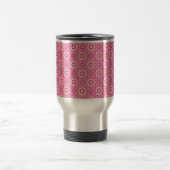 Pink und Blumenmuster Reisebecher (Mittel)