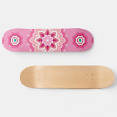 Pink und Blumenmuster Skateboard (Horizontal)