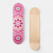 Pink und Blumenmuster Skateboard (Vorderseite)