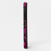 Pink und bordeauxrotes Polka-Dofetti-Muster Case-Mate iPhone Hülle (Hinten/Links)