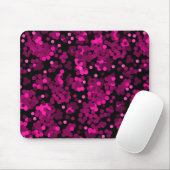 Pink und bordeauxrotes Polka-Dofetti-Muster Mousepad (Mit Mouse)