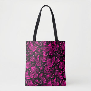 Pink und bordeauxrotes Polka-Dofetti-Muster Tasche