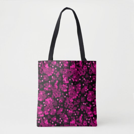 Pink und bordeauxrotes Polka-Dofetti-Muster Tasche (Vorderseite)