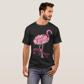Pink und Boujee Niedlich Flamingo Print T-Shirt (Vorne ganz)