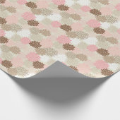 Pink und Braun-Mummmuster Geschenkpapier (Ecke)