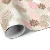 Pink und Braun-Mummmuster Geschenkpapier (Rolleneckpunkt)