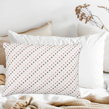 Pink und braun Polka Dot Accent Pillow
