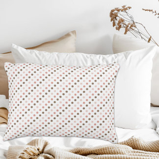Pink und braun Polka Dot Accent Pillow Dekokissen