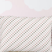 Pink und braun Polka Dot Accent Pillow Dekokissen