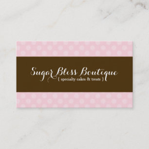 Pink und Brown Bakery Business Card Visitenkarte