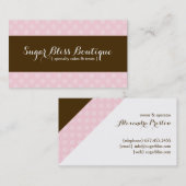 Pink und Brown Bakery Business Card Visitenkarte (Vorne/Hinten)