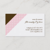 Pink und Brown Bakery Business Card Visitenkarte (Rückseite)