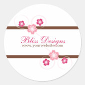 Pink und Brown Cherry Blossom Promo Stickers (Vorderseite)