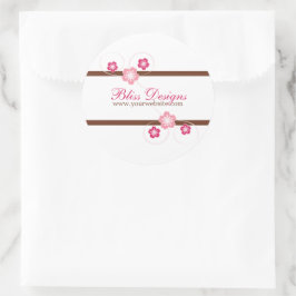 Pink und Brown Cherry Blossom Promo Stickers