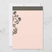 Pink und Brown Paisley Einladung (Rückseite)