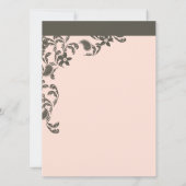 Pink und Brown Paisley Einladung (Rückseite)