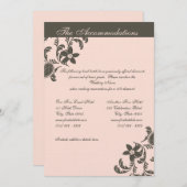 Pink und Brown Paisley Floral Einladung (Vorne/Hinten)