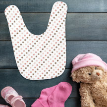 Pink und Brown Polka Dot Bib