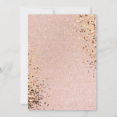 Pink und Brown Sparkle Quinceanera Einladung (Rückseite)