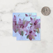 Pink und Burgund Floral Tiny Danke Mitteilungskarte (Vorderseite/Rückseite Beispiel)