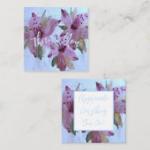 Pink und Burgund Floral Tiny Danke Mitteilungskarte (Vorne/Hinten)