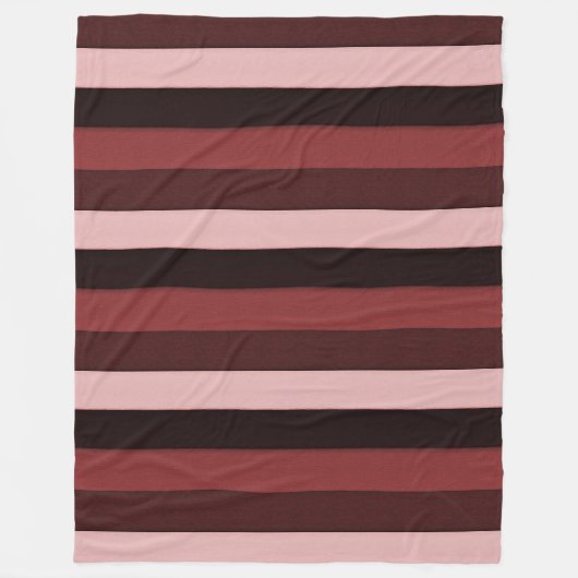 Pink und Burgund gestreift Fleecedecke (Vorderseite)