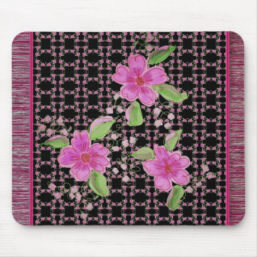 Pink und Burgund Magic Teppich Designer Mousepad (Vorne)