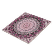 Pink und Burgund Mandala-Muster Fliese (Seite)