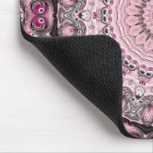 Pink und Burgund Mandala-Muster Mousepad (Ecke)