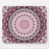 Pink und Burgund Mandala-Muster Mousepad (Vorne)