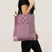 Pink und Burgund Muster Tasche (Von Nahem)