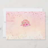 Pink und Burgund Wasserfarbe Blumenkohl Einladung (Rückseite)