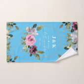 Pink und Burgundy Blush Custom Monogram Handtuch (Handtuch)