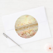 Pink und Caramel Tan Petunia Wedding Siegel Runder Aufkleber (Umschlag)