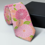 Pink und Coral Floral Pattern - Modernes, fett Krawatte<br><div class="desc">Helles Frühlingsblumendesign. Rosa Grün und Korallen</div>