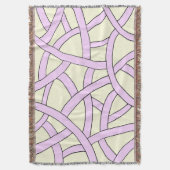 Pink und Cream Hand Drawing Fantasy Pattern Decke (Vorderseite Vertikal)