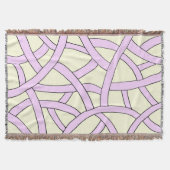 Pink und Cream Hand Drawing Fantasy Pattern Decke (Vorderseite)