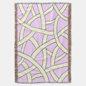Pink und Cream Hand Drawing Fantasy Pattern Decke (Vorderseite Vertikal)