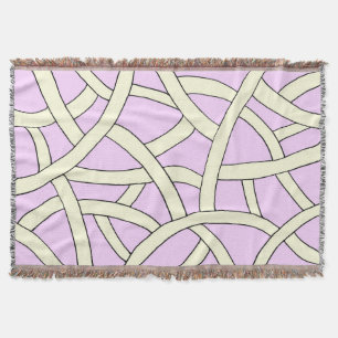 Pink und Cream Hand Drawing Fantasy Pattern Decke