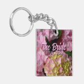 Pink und Cream Hydrangeas für die Bride Schlüsselanhänger (Vorderseite links)