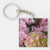 Pink und Cream Hydrangeas für die Bride Schlüsselanhänger (Vorderseite)