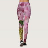 Pink und Cream Hydrangeas Leggings (Rückseite)