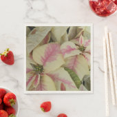 Pink und Cream Poinsettias Floral Serviette (Beispiel)