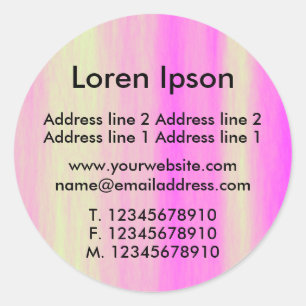 Pink und Creme Business / Profil Runder Aufkleber