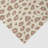 Pink und Creme Leopard Seidenpapier (Detail)