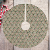 Pink und Creme Variegated Poinsettia Muster Polyester Weihnachtsbaumdecke