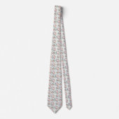 Pink und Dusty Blue Rose Neck Tie Krawatte (Vorderseite)