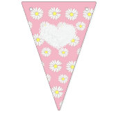 Pink und Gelb Baby Girl Daisy Themed Baby Dusche Wimpelkette (Erste Fahne)